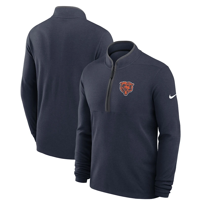 Men's Nike Navy Chicago Bears Lightweight Victory Performance Half-Zip Pullover
