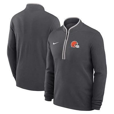 Men's Nike Anthracite Cleveland Browns Lightweight Victory Dri-FIT Half-Zip Pullover