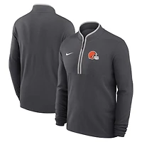 Men's Nike Anthracite Cleveland Browns Lightweight Victory Dri-FIT Half-Zip Pullover