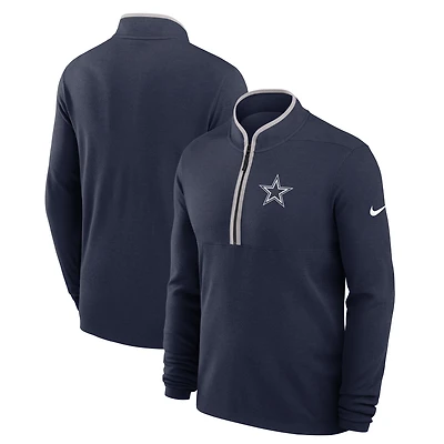 Men's Nike Navy Dallas Cowboys Lightweight Victory Dri-FIT Half-Zip Pullover