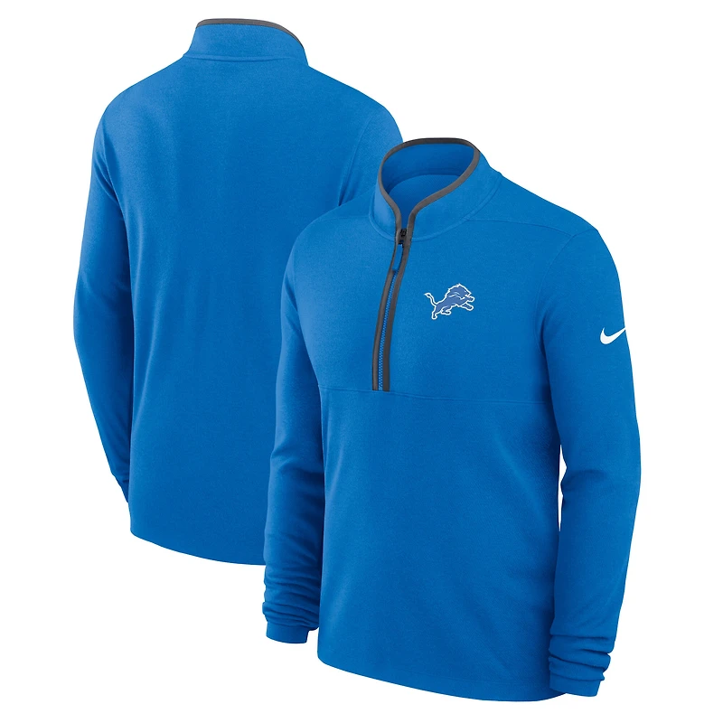 Men's Nike Blue Detroit Lions Lightweight Victory Dri-FIT Half-Zip Pullover