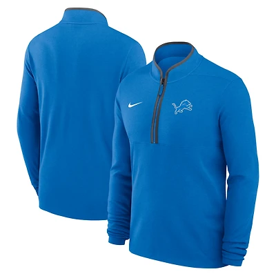 Men's Nike Blue Detroit Lions Lightweight Victory Dri-FIT Half-Zip Pullover