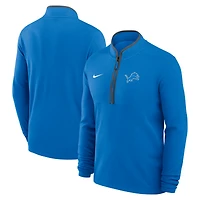 Men's Nike Blue Detroit Lions Lightweight Victory Dri-FIT Half-Zip Pullover