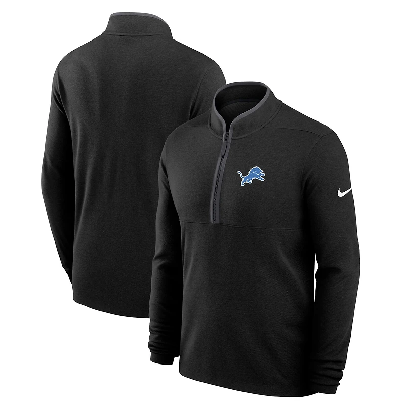 Men's Nike Black Detroit Lions Primetime Victory Dri-FIT Half-Zip Pullover
