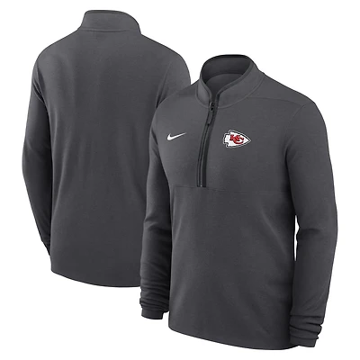Men's Nike Anthracite Kansas City Chiefs Lightweight Victory Dri-FIT Half-Zip Pullover