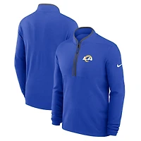 Men's Nike Royal Los Angeles Rams Primetime Victory Dri-FIT Half-Zip Pullover