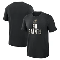 Men's Nike Black New Orleans Saints Rewind Slub Dri-FIT T-Shirt