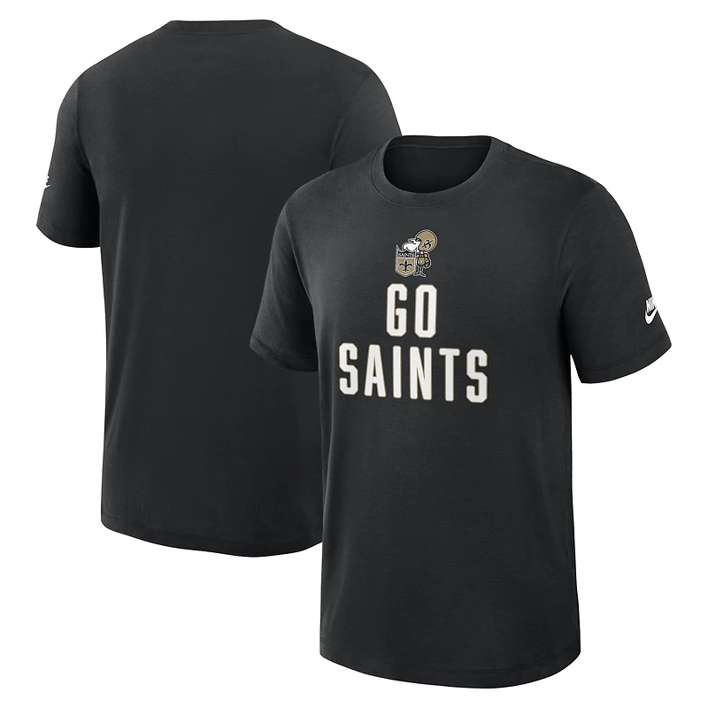 Men's Nike Black New Orleans Saints Rewind Slub Dri-FIT T-Shirt