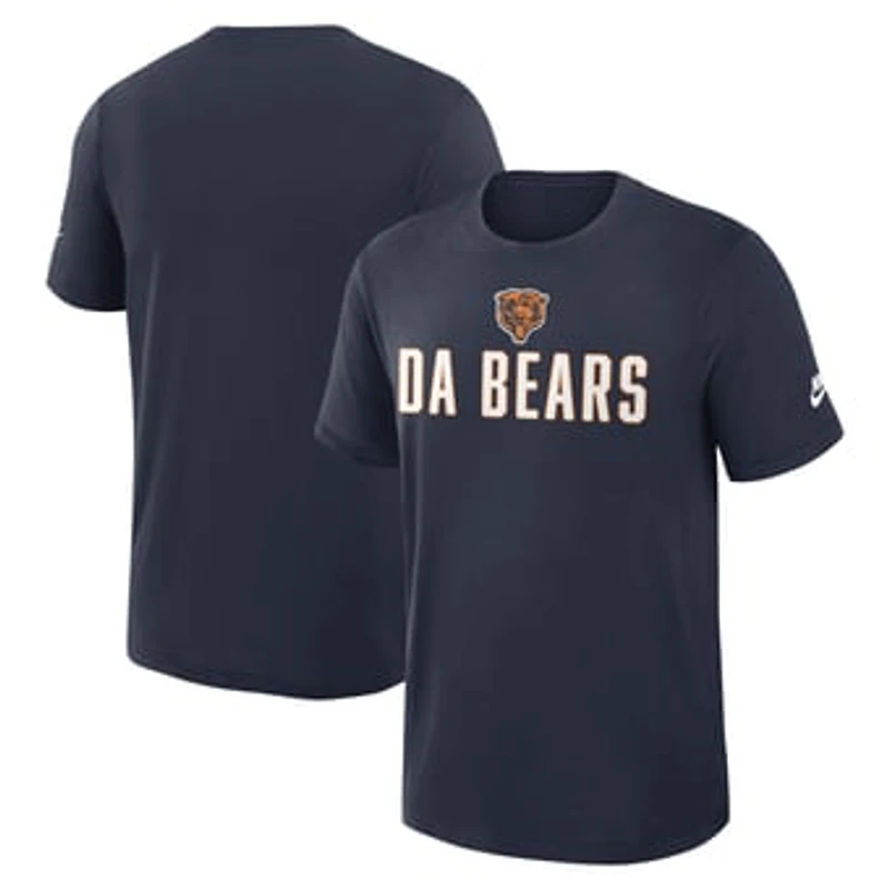 Men's Nike Navy Chicago Bears Rewind Slub T-Shirt