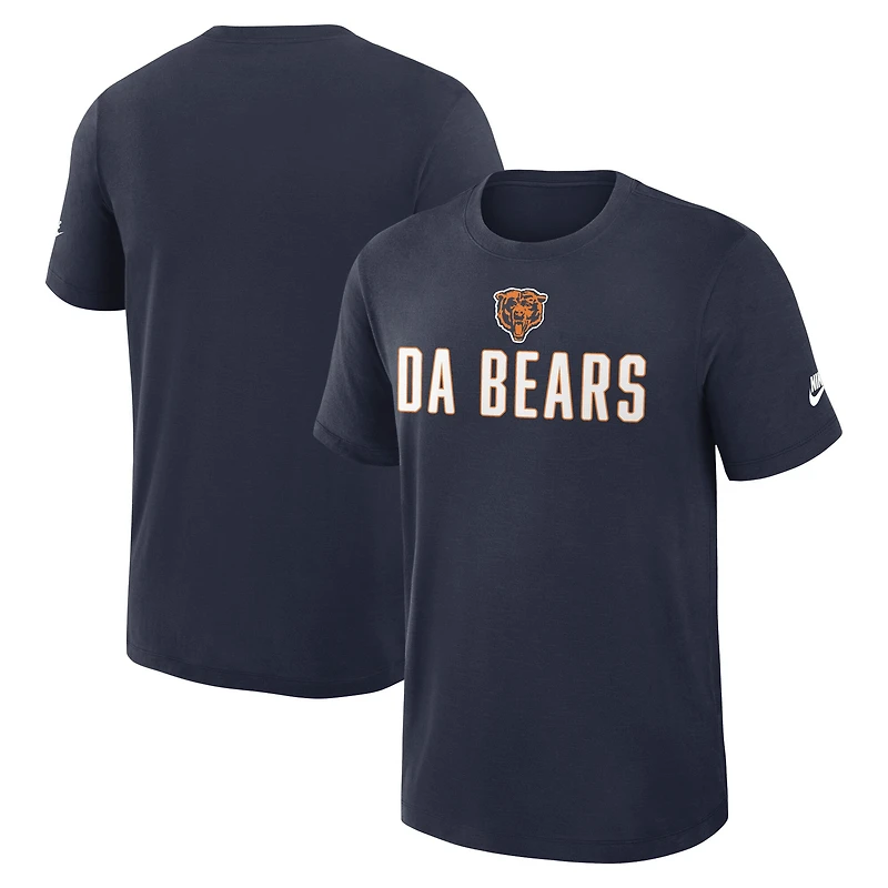Men's Nike Navy Chicago Bears Rewind Slub T-Shirt