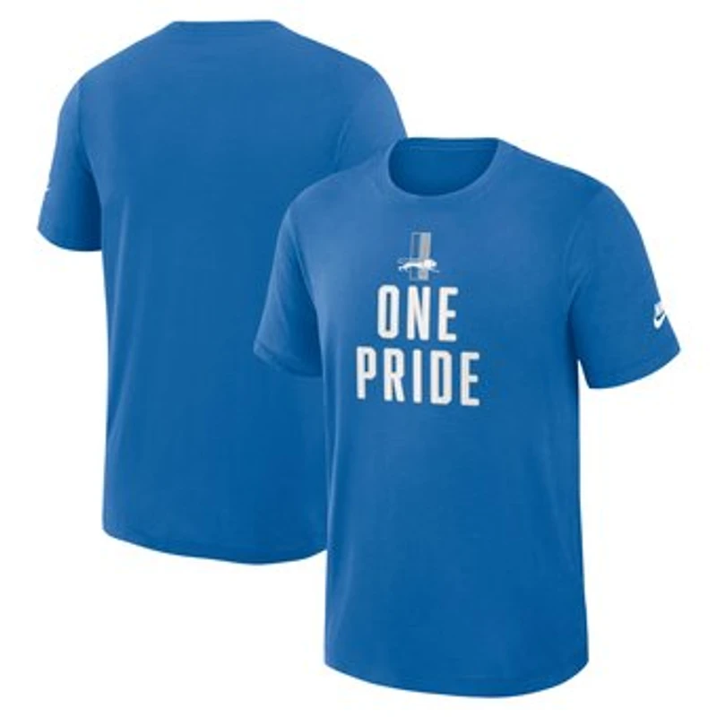 Men's Nike Blue Detroit Lions Rewind Slub T-Shirt