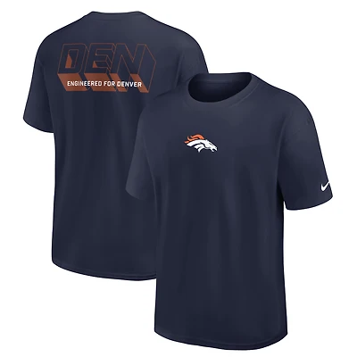 Men's Nike Navy Denver Broncos Dominate The Game Essential Max90 T-Shirt