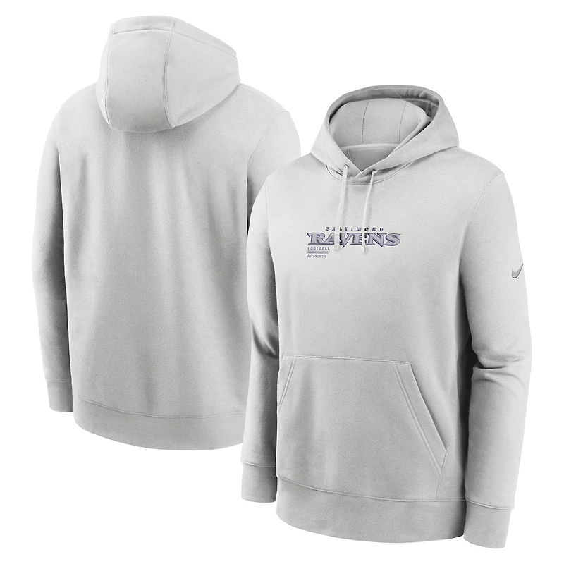 Men's Nike Baltimore Ravens Edge Pack French Terry Club Pullover Hoodie