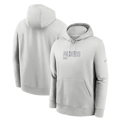 Men's Nike Gray Green Bay Packers Edge Pack French Terry Club Pullover Hoodie