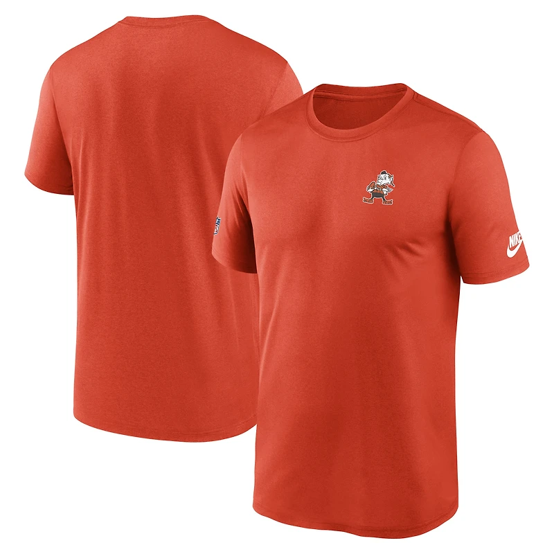 Men's Nike Orange Cleveland Browns Sideline Alt Pack Small Logo Legend Performance T-Shirt