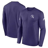 Men's Nike Purple Minnesota Vikings Legend Small Logo Performance Long Sleeve T-Shirt