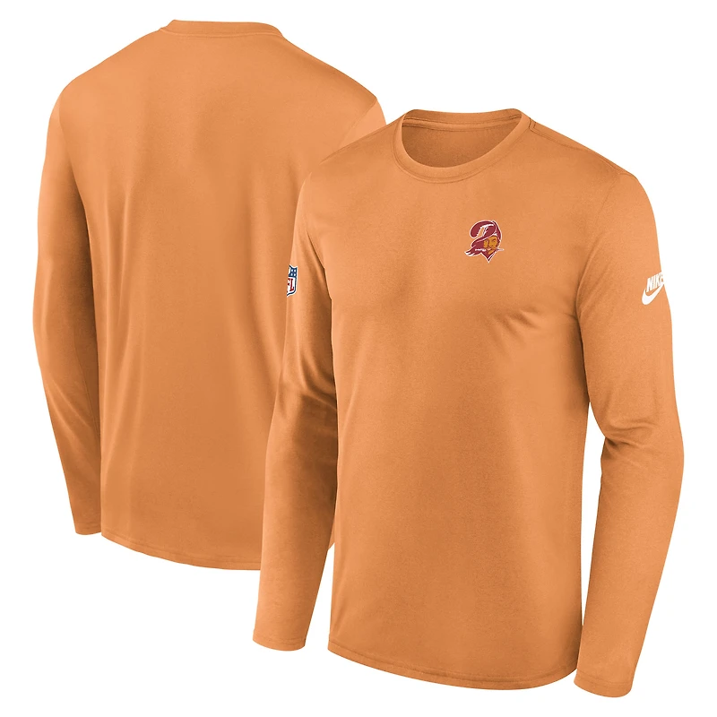 Men's Nike Orange Tampa Bay Buccaneers Legend Small Logo Performance Long Sleeve T-Shirt