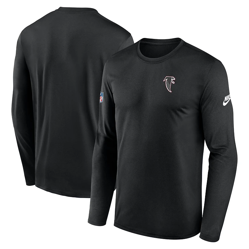 Men's Nike Black Atlanta Falcons Legend Small Logo Performance Long Sleeve T-Shirt