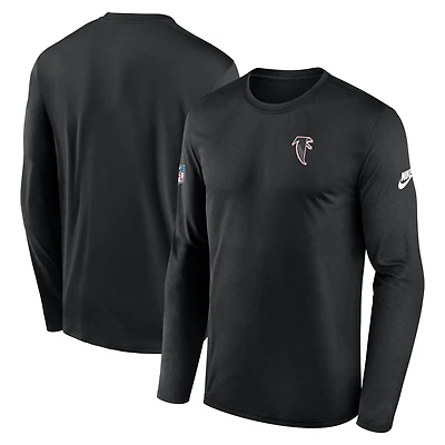 Men's Nike Black Atlanta Falcons Legend Small Logo Performance Long Sleeve T-Shirt