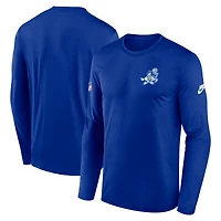 Men's Nike Royal Dallas Cowboys Legend Small Logo Performance Long Sleeve T-Shirt