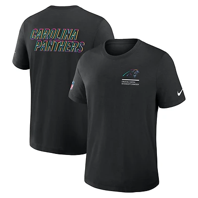 Men's Nike Black Carolina Panthers 2025 NFL Crucial Catch Tri-Blend Dri-FIT T-Shirt