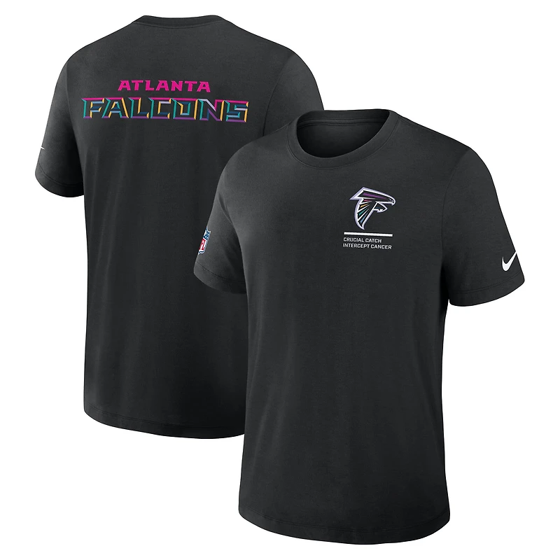Men's Nike Black Atlanta Falcons 2025 NFL Crucial Catch Tri-Blend Dri-FIT T-Shirt