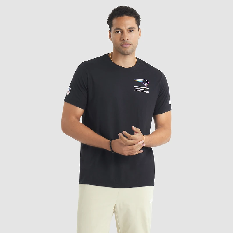 Men's Nike Black New England Patriots 2025 NFL Crucial Catch Tri-Blend Dri-FIT T-Shirt