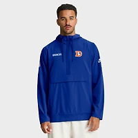 Men's Nike Royal Denver Broncos Sideline Alt Pack Anorak Half-Zip Hoodie Jacket