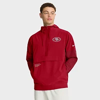 Men's Nike Scarlet San Francisco 49ers Sideline Anorak Half-Zip Hoodie Jacket