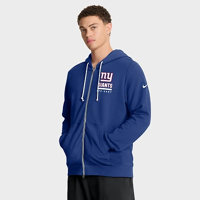 Men's Nike Royal New York Giants Sideline Standard Issue Utility Player Dri-FIT Full-Zip Hoodie