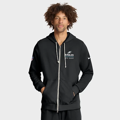 Men's Nike Black Philadelphia Eagles Sideline Standard Issue Utility Player Dri-FIT Full-Zip Hoodie