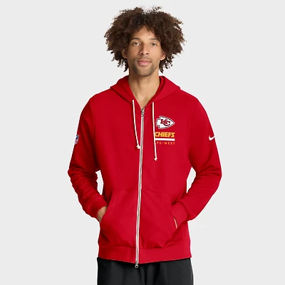 Men's Nike Red Kansas City Chiefs Sideline Standard Issue Utility Player Dri-FIT Full-Zip Hoodie