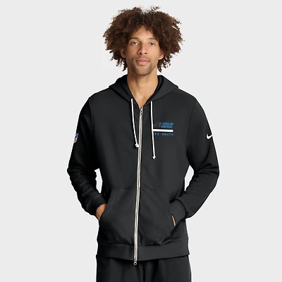 Men's Nike Black Carolina Panthers Sideline Standard Issue Utility Player Dri-FIT Full-Zip Hoodie