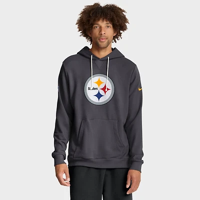 Men's Nike Anthracite Pittsburgh Steelers Sideline Standard Issue Initial Home Dri-FIT Hoodie