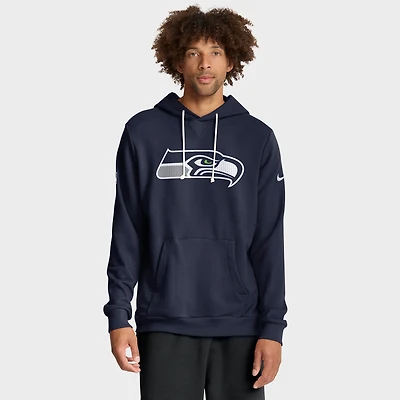 Men's Nike College Navy Seattle Seahawks Sideline Standard Issue Initial Home Dri-FIT Hoodie