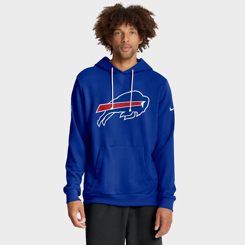 Men's Nike Royal Buffalo Bills Sideline Standard Issue Initial Home Dri-FIT Hoodie