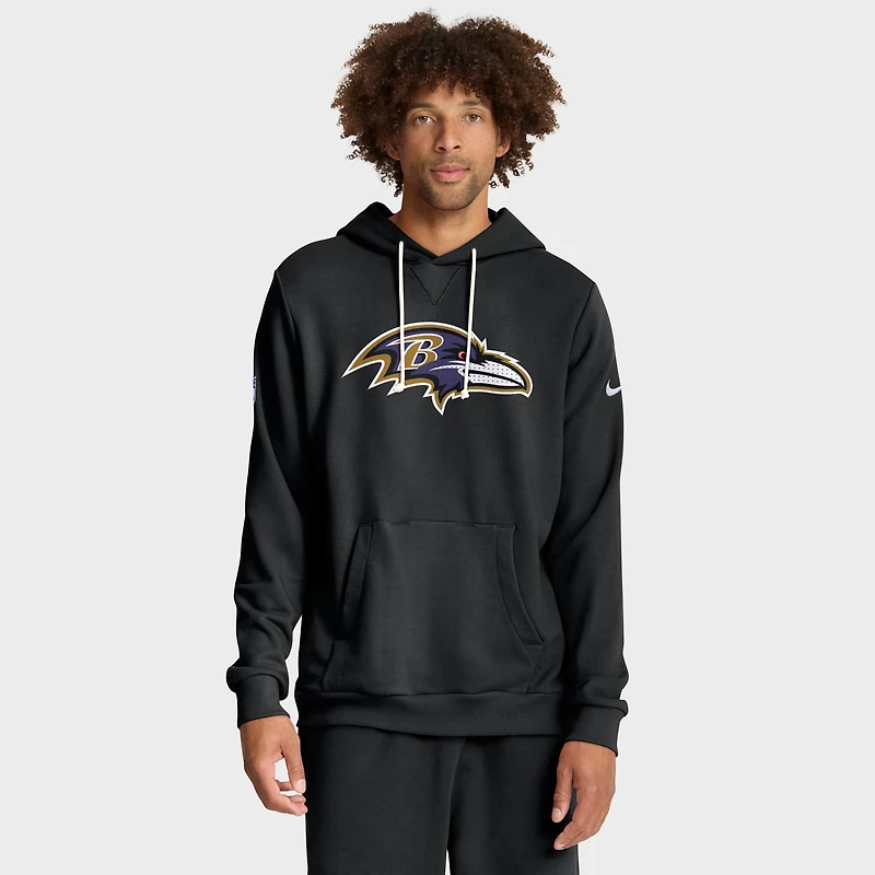 Men's Nike Baltimore Ravens Sideline Standard Issue Initial Home Dri-FIT Hoodie