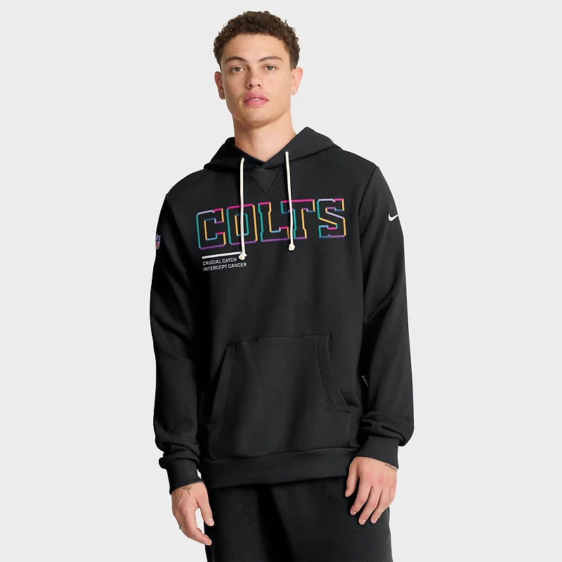 Men's Nike Black Indianapolis Colts 2025 NFL Crucial Catch Sideline Standard Issue Dri-FIT Hoodie