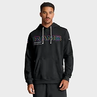 Men's Nike Black Los Angeles Rams 2025 NFL Crucial Catch Sideline Standard Issue Dri-FIT Hoodie