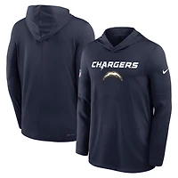 Men's Nike Navy Los Angeles Chargers Sideline Alt Pack Dri-FIT Lightweight Hooded Top
