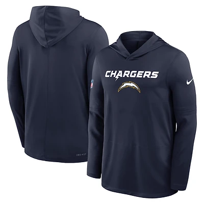 Men's Nike Navy Los Angeles Chargers Sideline Alt Pack Dri-FIT Lightweight Hooded Top