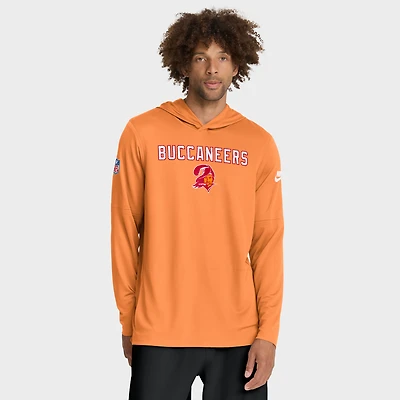Men's Nike Orange Tampa Bay Buccaneers Sideline Pass Accuracy Dri-FIT Long Sleeve Hoodie T-Shirt