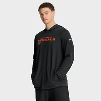 Men's Nike Black Cincinnati Bengals Sideline Pure Fury Dri-FIT Long Sleeve Hoodie T-Shirt