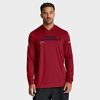 Men's Nike Cardinal Arizona Cardinals Sideline Pure Fury Dri-FIT Long Sleeve Hoodie T-Shirt