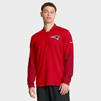 Men's Nike Red New England Patriots Sideline Dri-FIT Half-Zip Pullover
