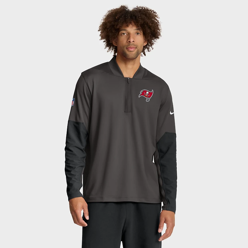 Men's Nike Pewter Tampa Bay Buccaneers Sideline Dri-FIT Half-Zip Pullover