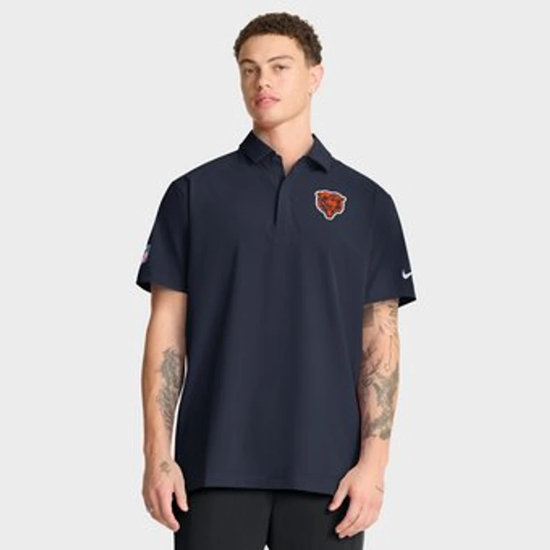 Men's Nike Navy Chicago Bears Sideline Woven Dri-FIT Polo