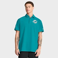 Men's Nike Aqua Miami Dolphins Sideline City Pride Woven Performance Polo
