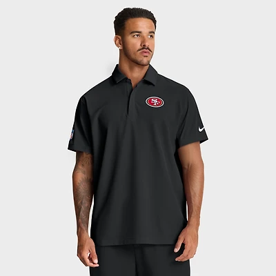 Men's Nike Black San Francisco 49ers Sideline City Pride Woven Performance Polo