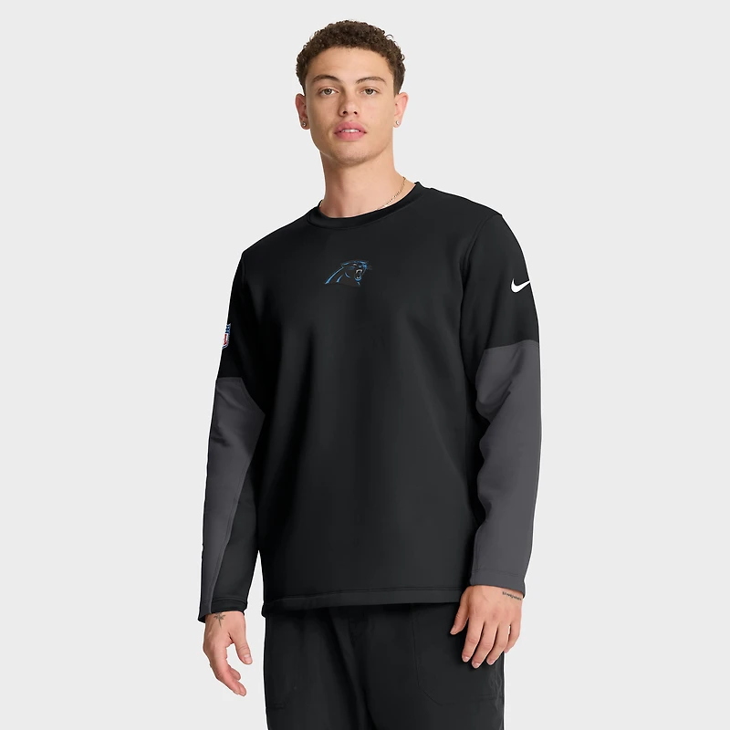 Men's Nike Black Carolina Panthers Sideline Scripted to Win Performance Long Sleeve T-Shirt